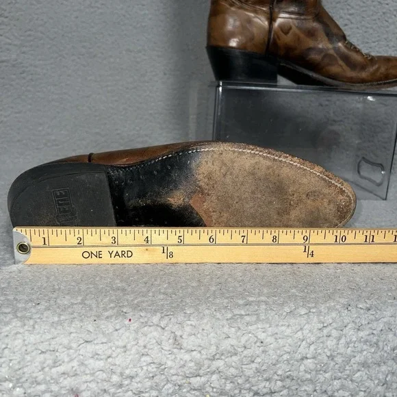 Vintage Abilene Womens Size 11 Brown Leather Western Cowboy Boots - Picture 8 of 14